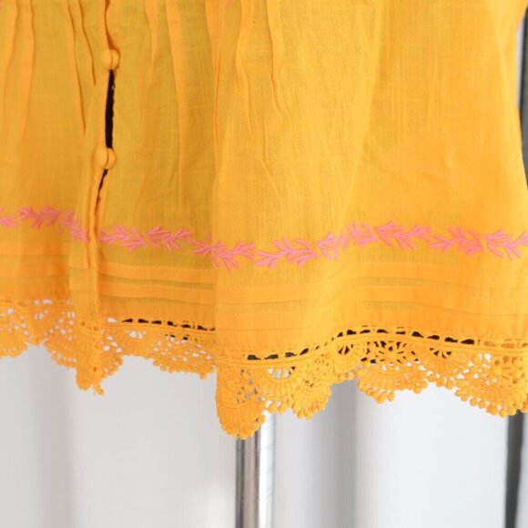 NWT Anthropologie Maeve Flutter-Sleeve Pintuck Embroidered Top Sz XS - Picture 8 of 10